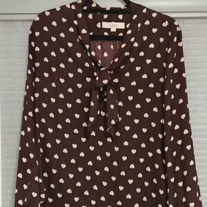 Loft bow-tie front blouse